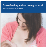 Thumbnail image of the front cover of the guide book for breastfeeding and returning to work.