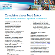 Thumbnail image of Complaints about food safety guide