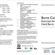 Thumbnail image of the Exercises for Hand Burns brochure