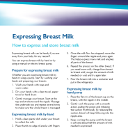Thumbnail image for the guide for expressing breast milk