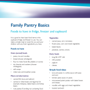 Thumbnail image of the Family pantry basics fact sheet