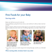 Thumbnail image of the First foods for your baby fact sheet