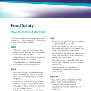 Thumbnail image of the food safety fact sheet