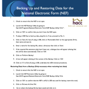 Thumbnail image of the HACC Backing Up and Restoring Data fact sheet
