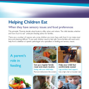 Thumbnail image of the helping children eat fact sheet