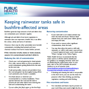 Thumbnail image of the Keeping rainwater tanks safe in bushfire-affected areas guide