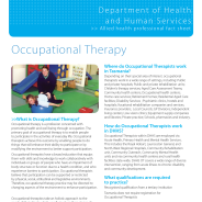 Thumbnail image of the Occupational Therapy career fact sheet