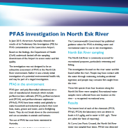 Thumbnail image of the document about the investigation of PFAS in North Esk River