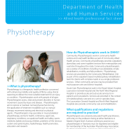 Thumbnail image of the Physiotherapy career fact sheet