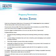 Thumbnail image of the Pregnancy Termination Access Zones fact sheet
