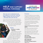 Thumbnail image of the handout for help and support following amputation.