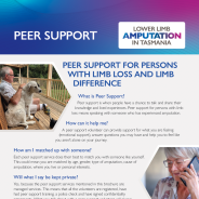 Thumbnail image of the handout for peer support following amputation.