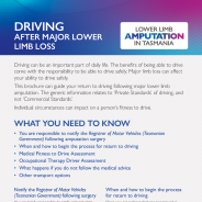 Thumbnail image of the handout for driving following amputation.