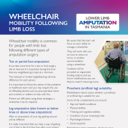Thumbnail image of the handout for wheelchair mobility following amputation.