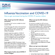Thumbnail image of the Influenza and the Covid-19 vaccination fact sheet