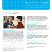 Thumbnail image of the Social Work careers fact sheet