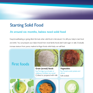 Thumbnail image of the starting solids fact sheet