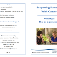 Thumbnail image of a booklet outlining how to support someone with cancer.