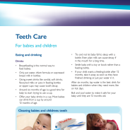 Thumbnail image of the teethcare fact sheet