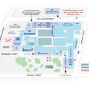 Launceston General Hospital Parking map. See page content for full image description, including parking locations.