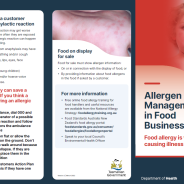 Thumbnail image of the Allergen Management in Food Business pamphlet