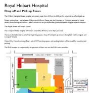 Thumbnail image of the map of the Royal Hobart Hospital – Drop off and Pick Up Zones