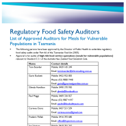 Thumbnail image of the Approved food safety auditors list 
