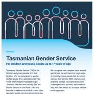 Thumbnail image of the Tasmanian Gender Service Brochure