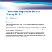 Thumbnail image of Tasmanian Population Health Survey 2019: Key Findings report