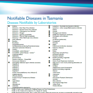 Thumbnail image of the Diseases notifiable by laboratories fact sheet