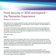 Food security in 2020 and beyond – the Tasmanian Experience research summary thumbnail
