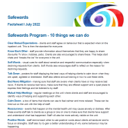 Thumbnail image of the Safewards program fact sheet.