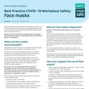Best Practice COVID-19 Workplace Safety: Facemasks thumbnail