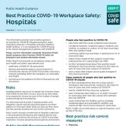 Best Practice COVID-19 Workplace Safety: Hospitals thumbnail