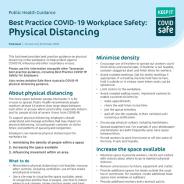 Best Practice COVID-19 Workplace Safety: Physical Distancing thumbnail