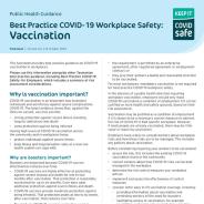 Best Practice COVID-19 Workplace Safety: Vaccination thumbnail