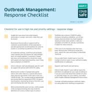 COVID-19 outbreak management response checklist thumbnail
