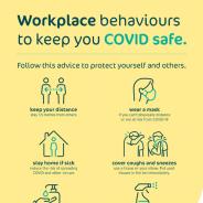 Workplace COVID safe behaviours - A4 poster thumbnail