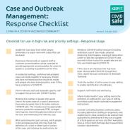 COVID-19 case and outbreak management response checklist thumbnail