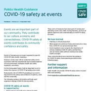 Thumbnail of the front page of the Public Health Guidance regarding COVI-19 safety at events