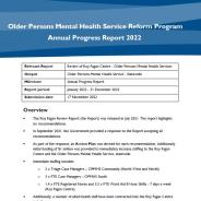 Thumbnail of Older Persons Mental Health Reform Annual Progress Report 2022