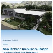 cover page of the new Bicheno ambulance station consultation and feedback report
