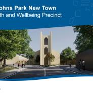 Coverpage of the St Johns Park Health and Wellbeing Precinct Draft Masterplan